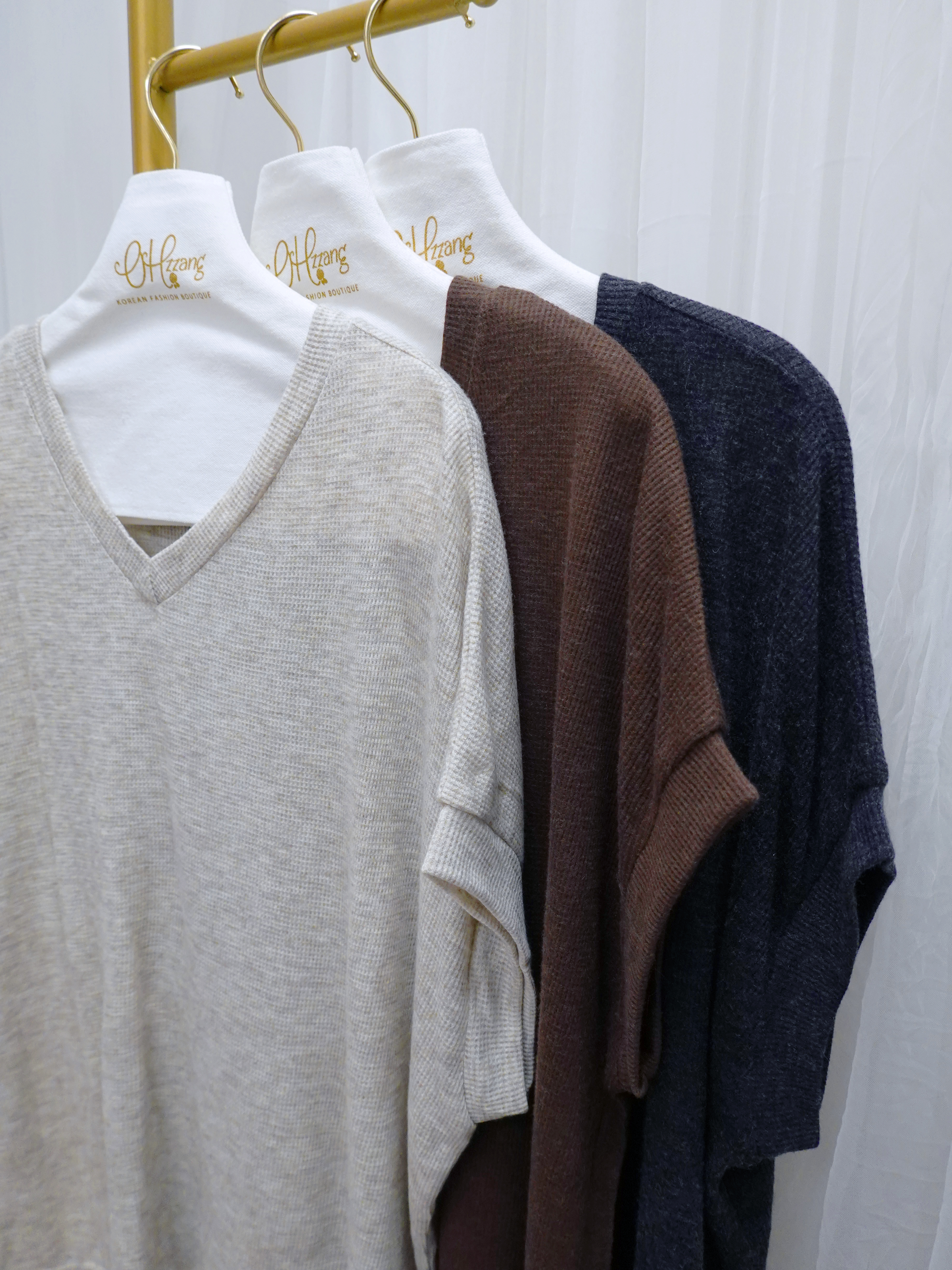 TOP28_09 超薄OVERSIZE蝙蝠針織 (3色)