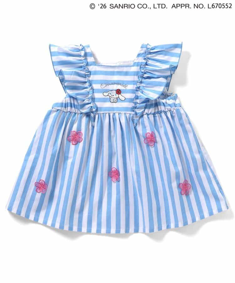 🇯🇵預訂 日本直送🇯🇵Apres les cours x Sanrio系列兩色人物刺繡蕾絲花卉荷葉邊條紋上衣