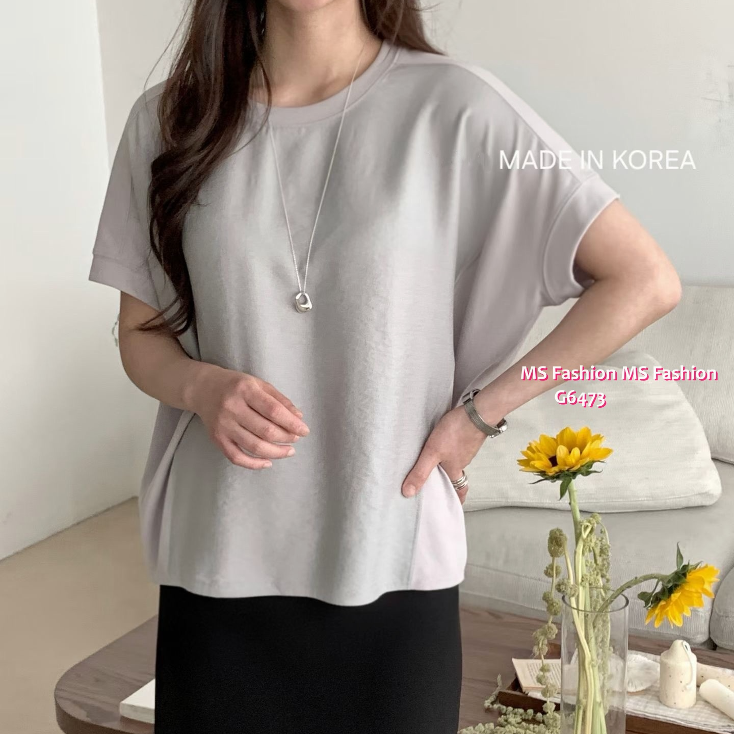 G6473 靚料鬆身拼接top