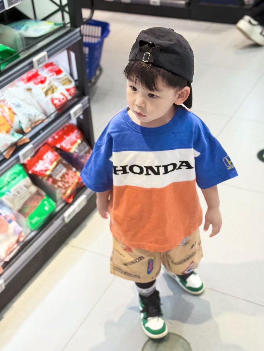 A0145 藍色Honda汽車短袖