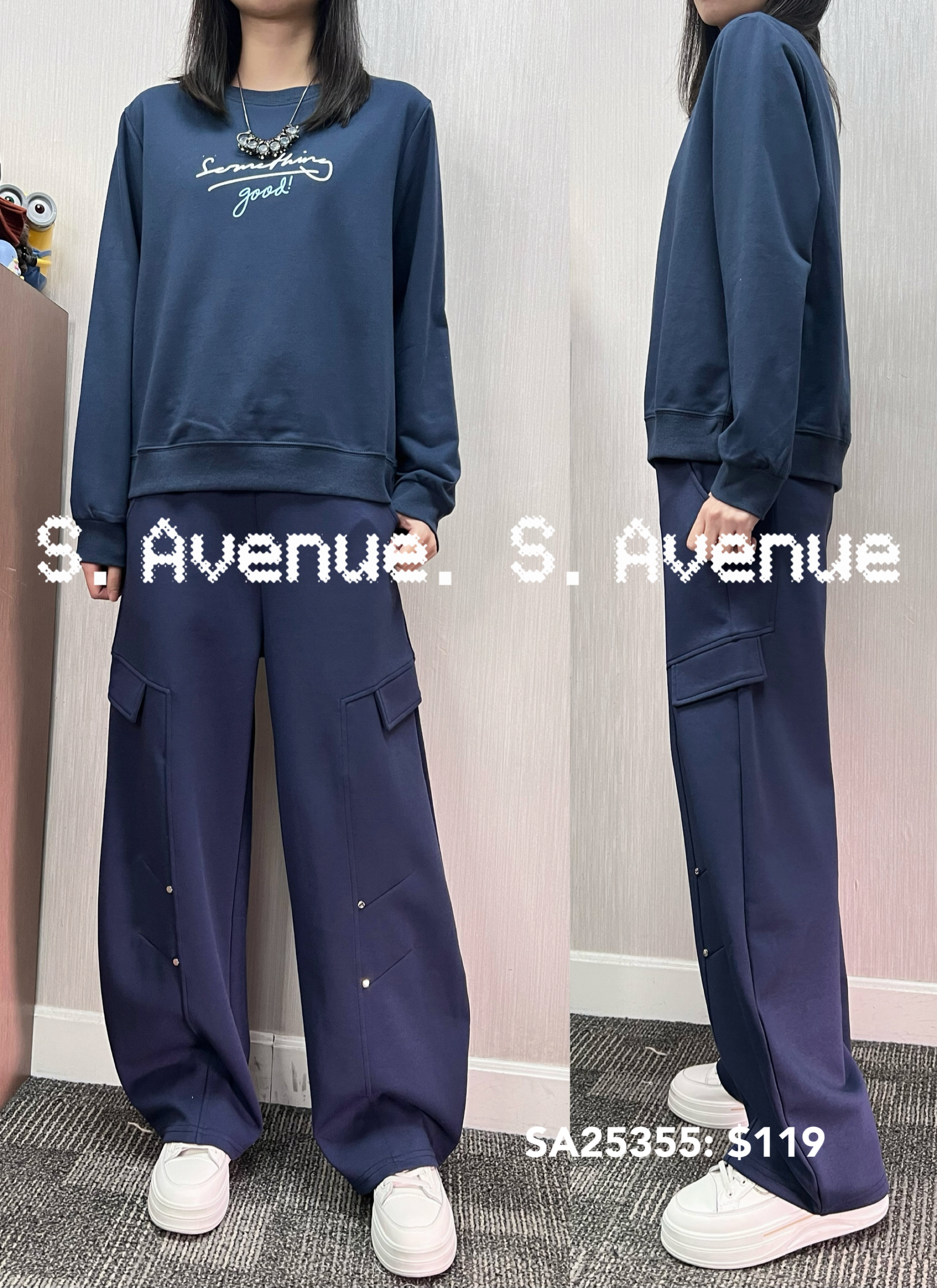 SA25355: 長袖英文字衞衣