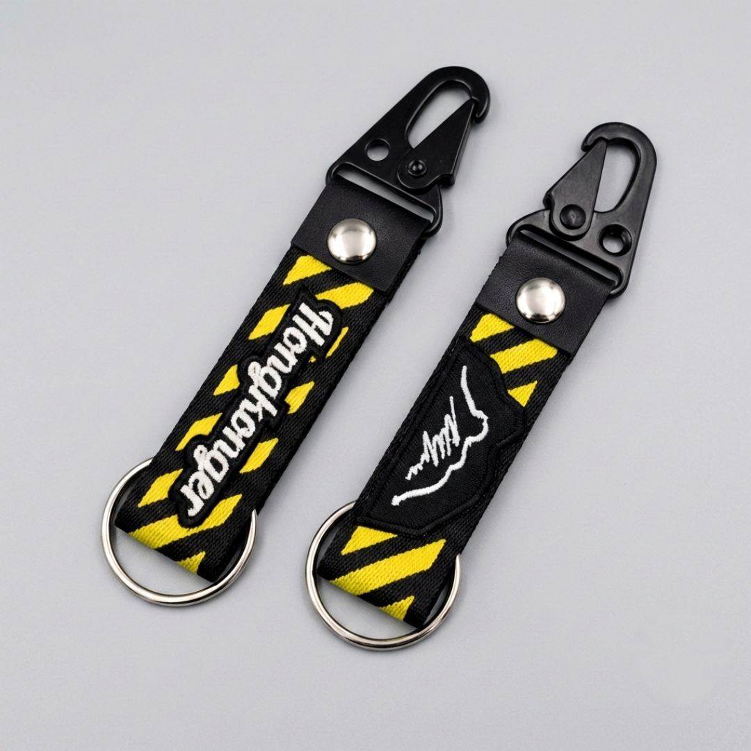 「香港黃黑警戒線」工業風戰術匙扣