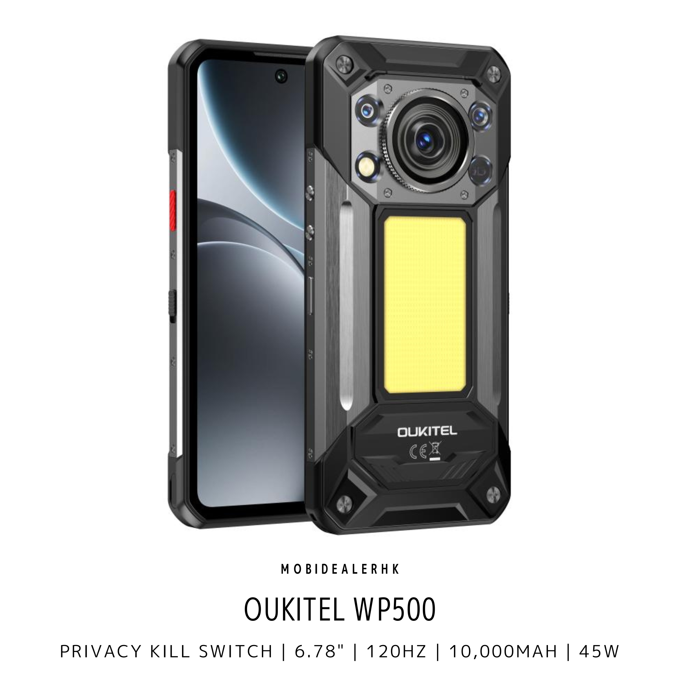 Oukitel WP500 | 歐奇 WP500 | 5G | 三防手機 | 夜視鏡 | 10,000mAh | 反向充電 | 6.78"