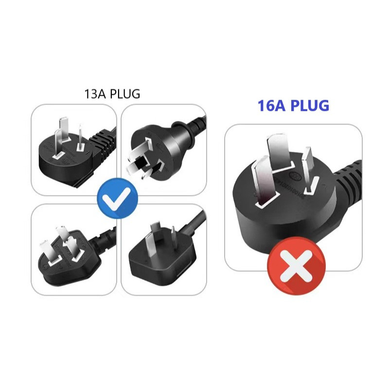 China 3 flat pins to Local / UK 3 pins Socket adaptor convertor with Safety Fuse