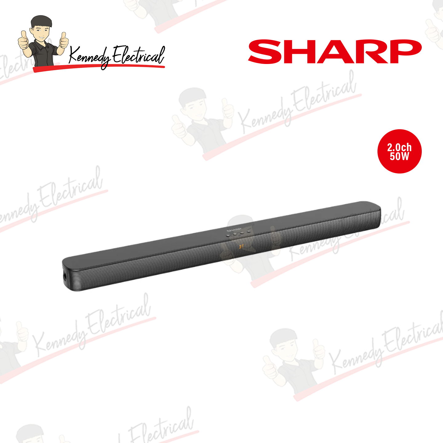 Sharp 50W 2.0ch Bluetooth Soundbar (HTSB117)
