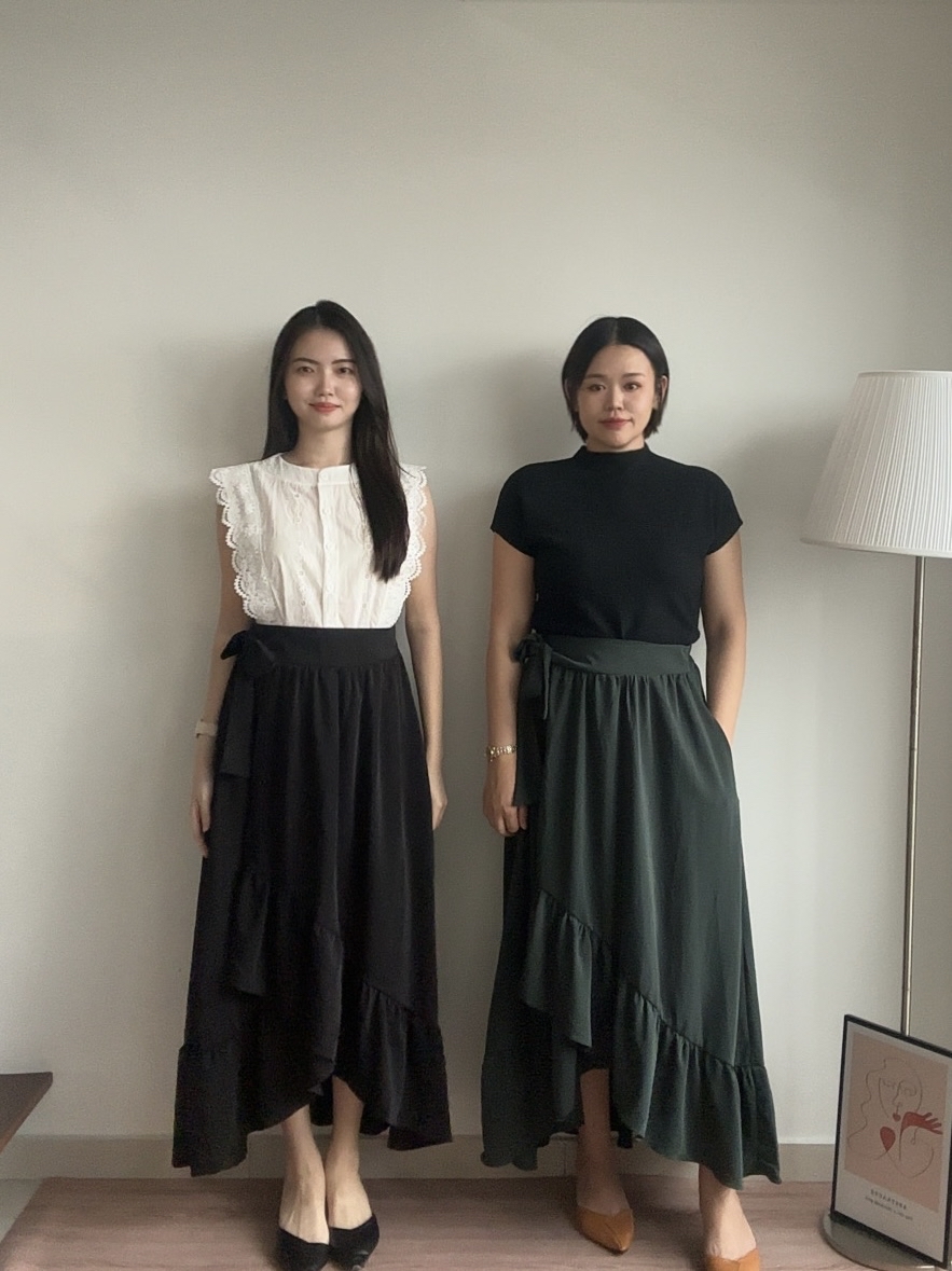 S2007 Ruffle Wrap Skirt - 3 Colors 
