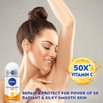 NIVEA Deodorant Roll On 50ml Extra Bright C&E