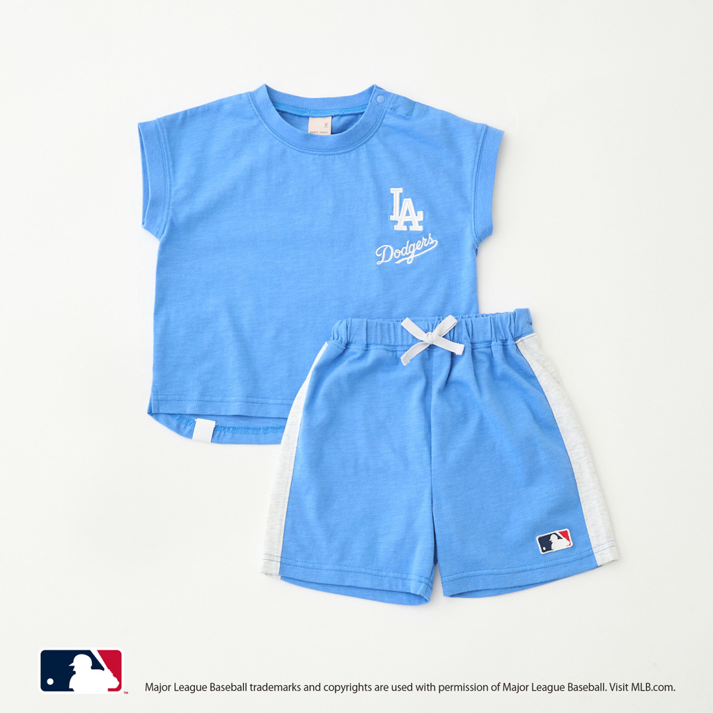 🇯🇵預訂 日本直送🇯🇵Petit Main x MLB系列三色球隊標誌上衣短褲上下套裝