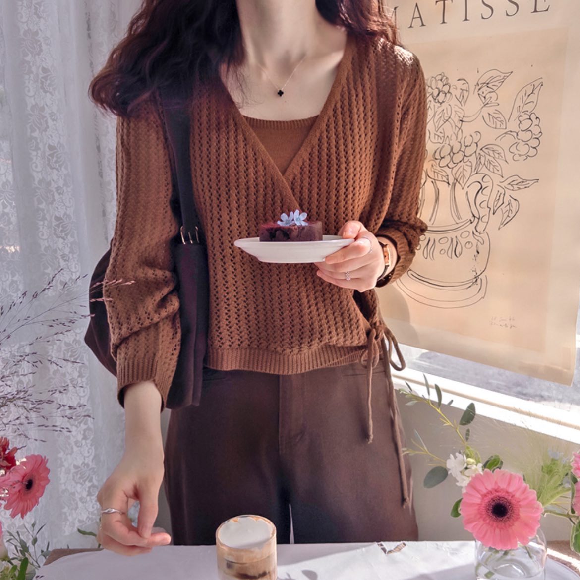 ♡針織交疊Set。