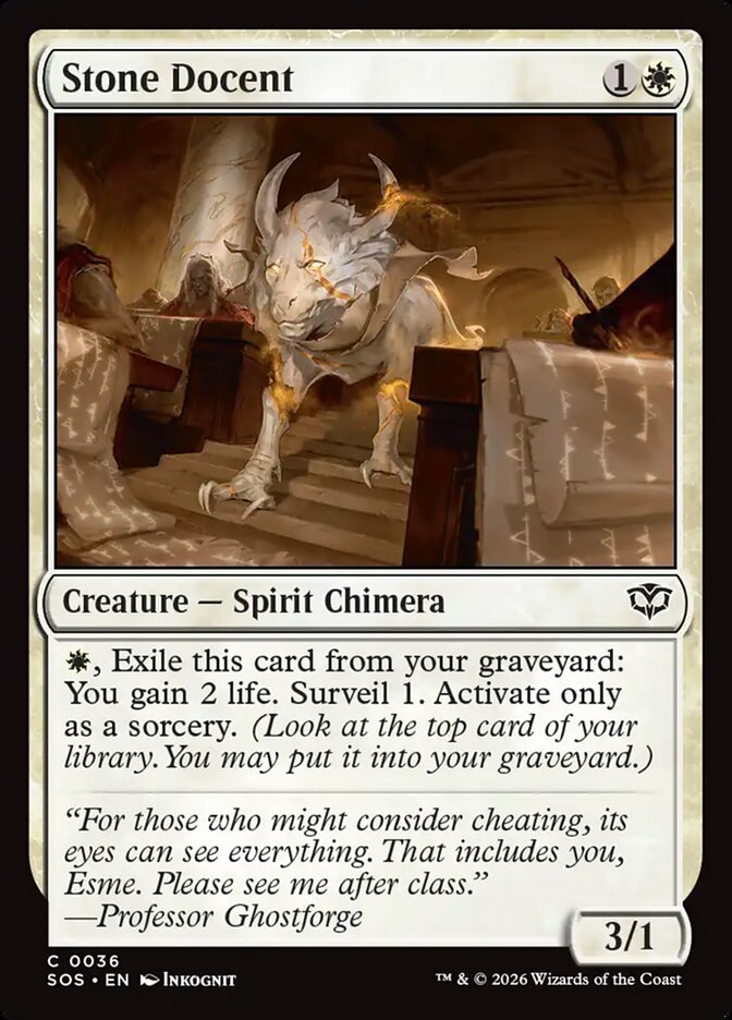 [EN] [Foil] Stone Docent [SOS-036] C