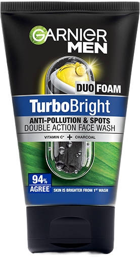 GARNIER MEN 100ml Turbo bright Super Duo Foam