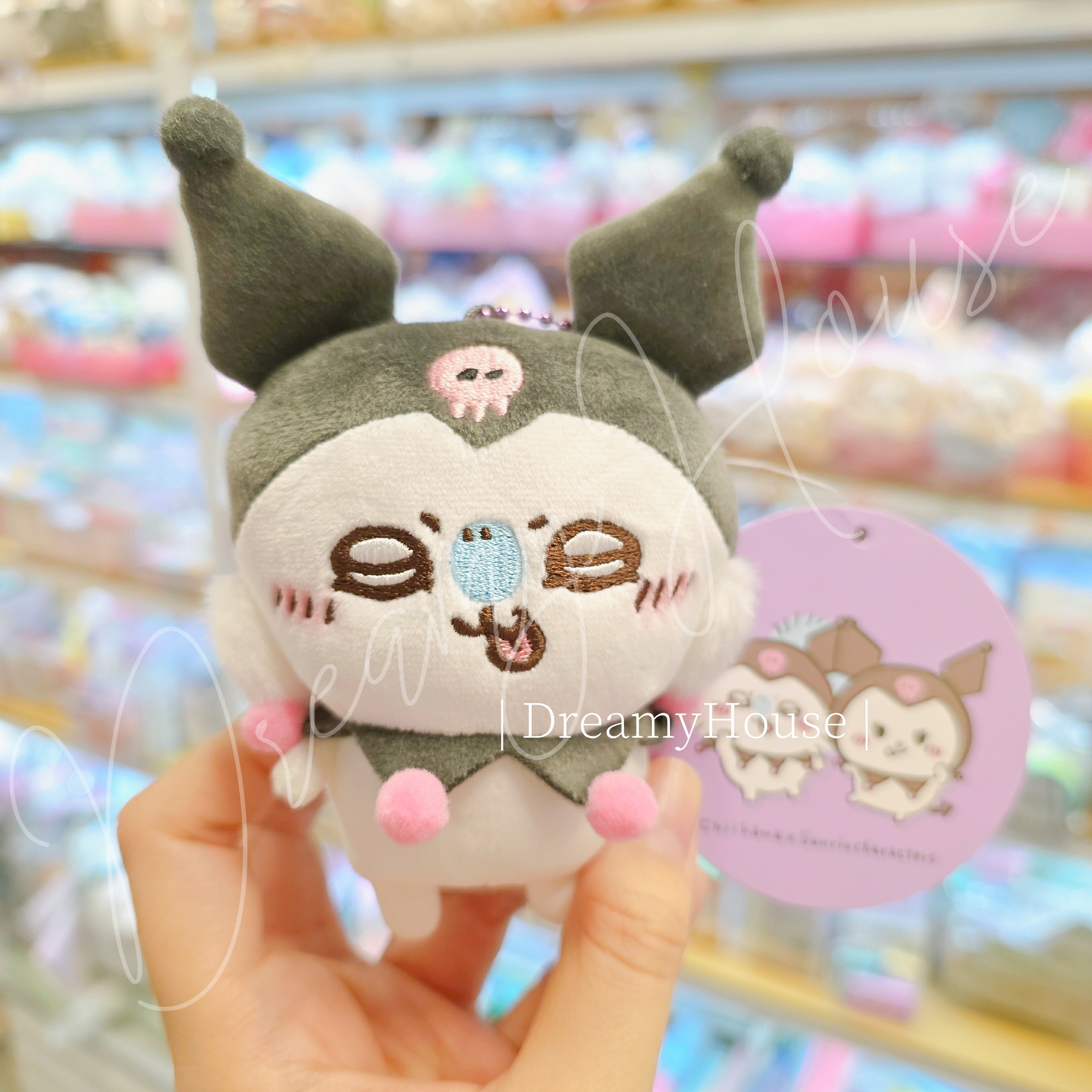 日本 Chiikawa x Sanrio characters 飛鼠×Kuromi 公仔吊飾