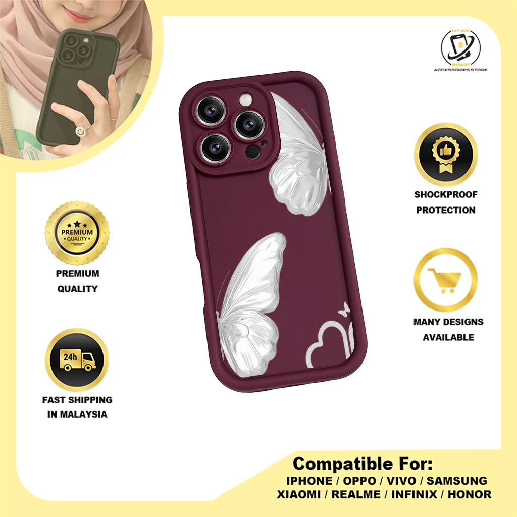 TPU DESIGN CASE PHONE FOR OPPO - DESIGN BUTTERFLY D
