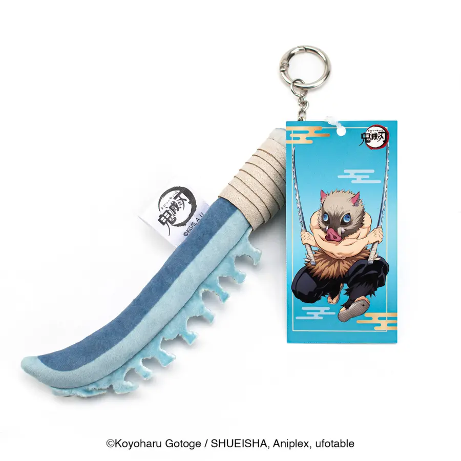📦訂購 台灣限定 鬼滅之刃 嘴平伊之助 絨毛日輪刀吊飾