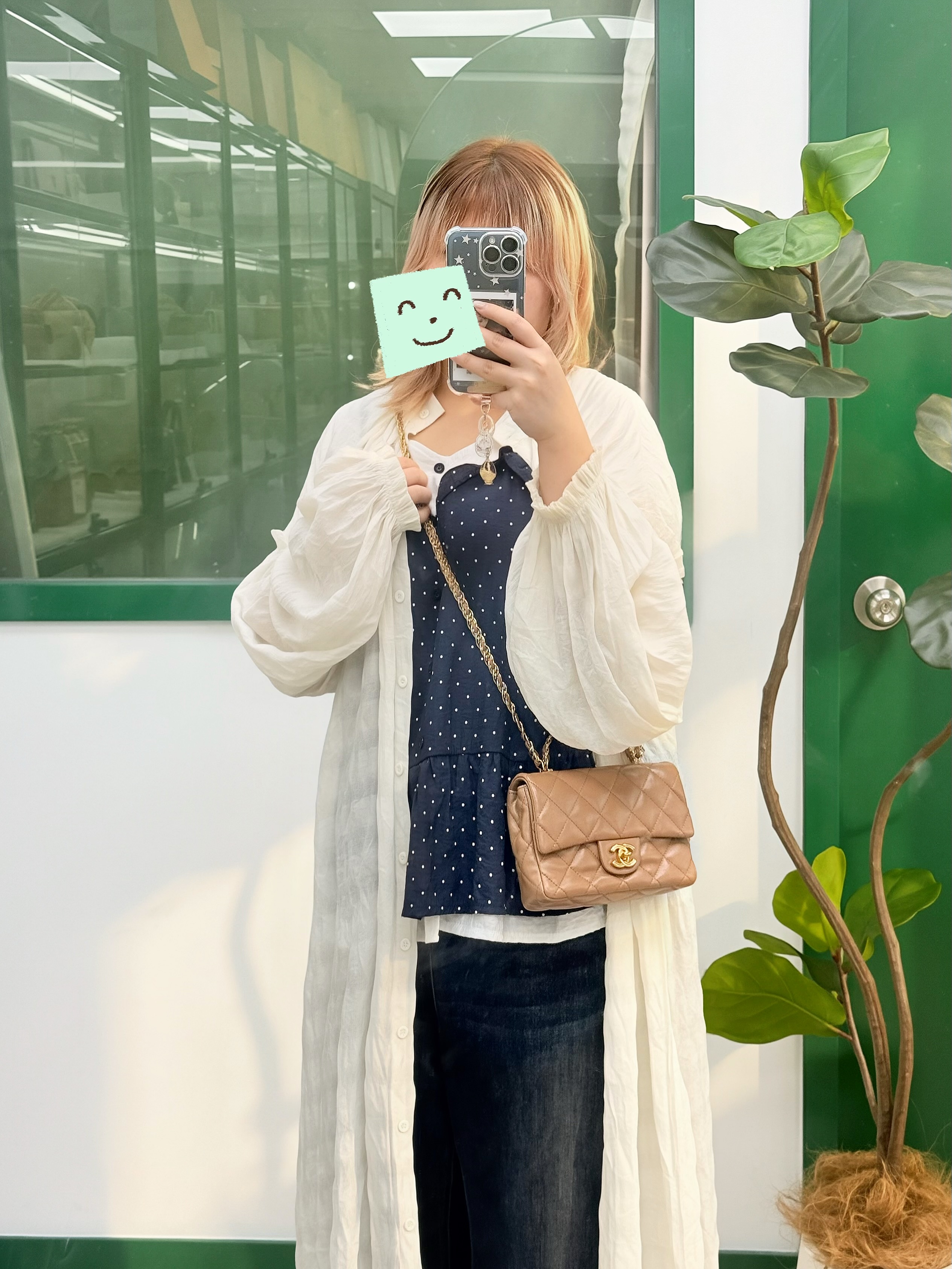Chanel👜 PRE OWNED 🛍️駝色cf handle晶片款 🧡全套有單 🤎