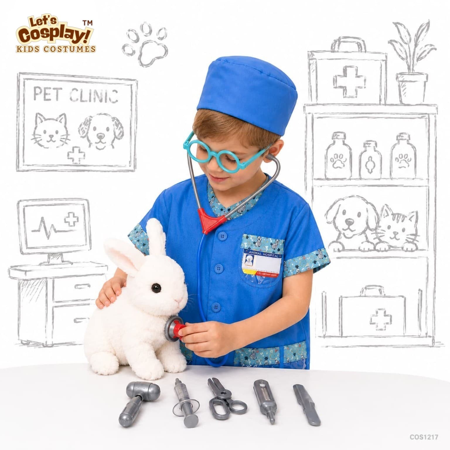 兒童獸醫主題8件套 Vet Costume｜Kids Career Day Veterinarian 職業角色扮演服