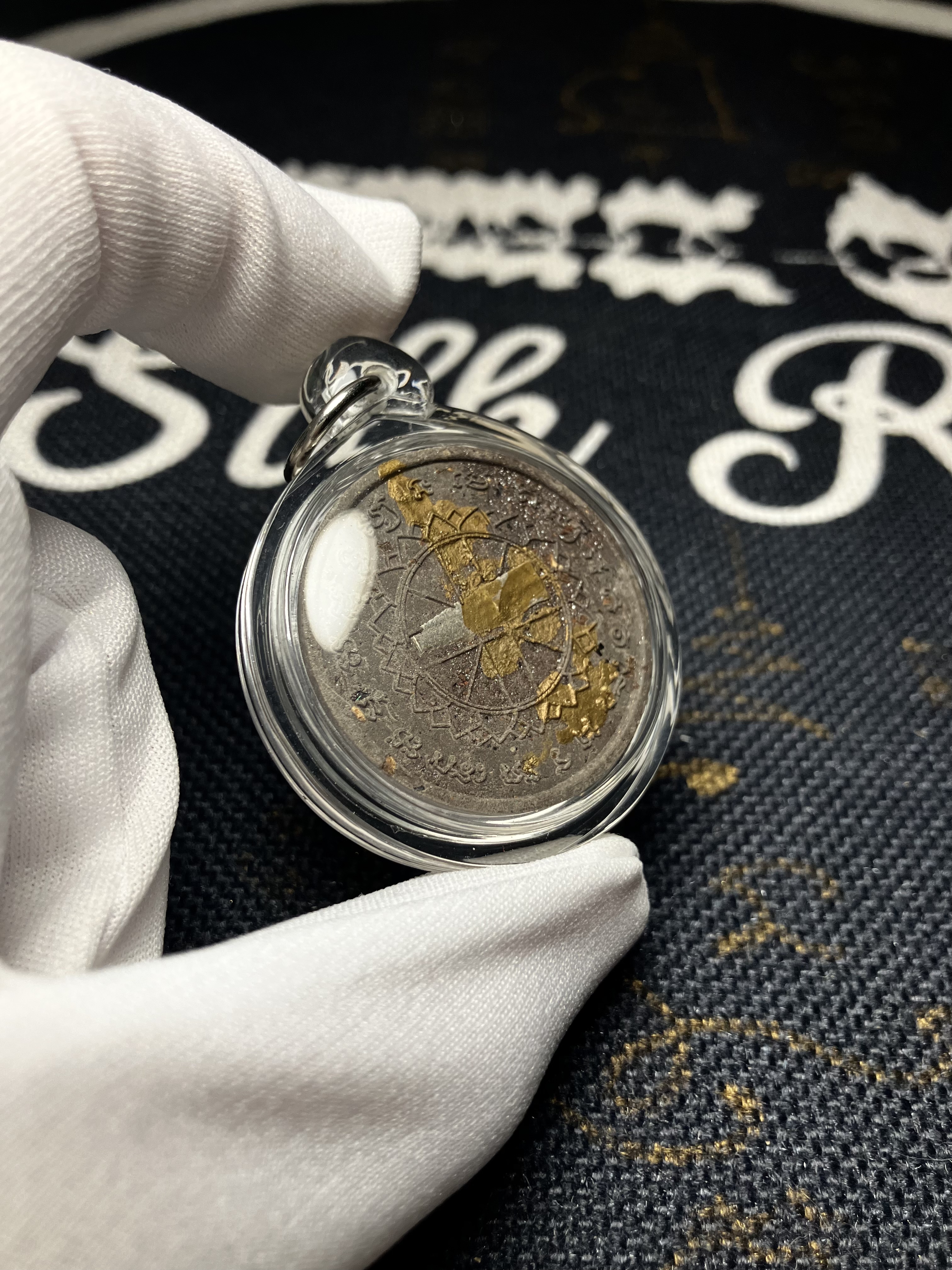 龍婆壯  佛曆2558  拉胡天神賜予財富  純銀符管版本｜附原裝廟盒｜光學級高透防水殼
