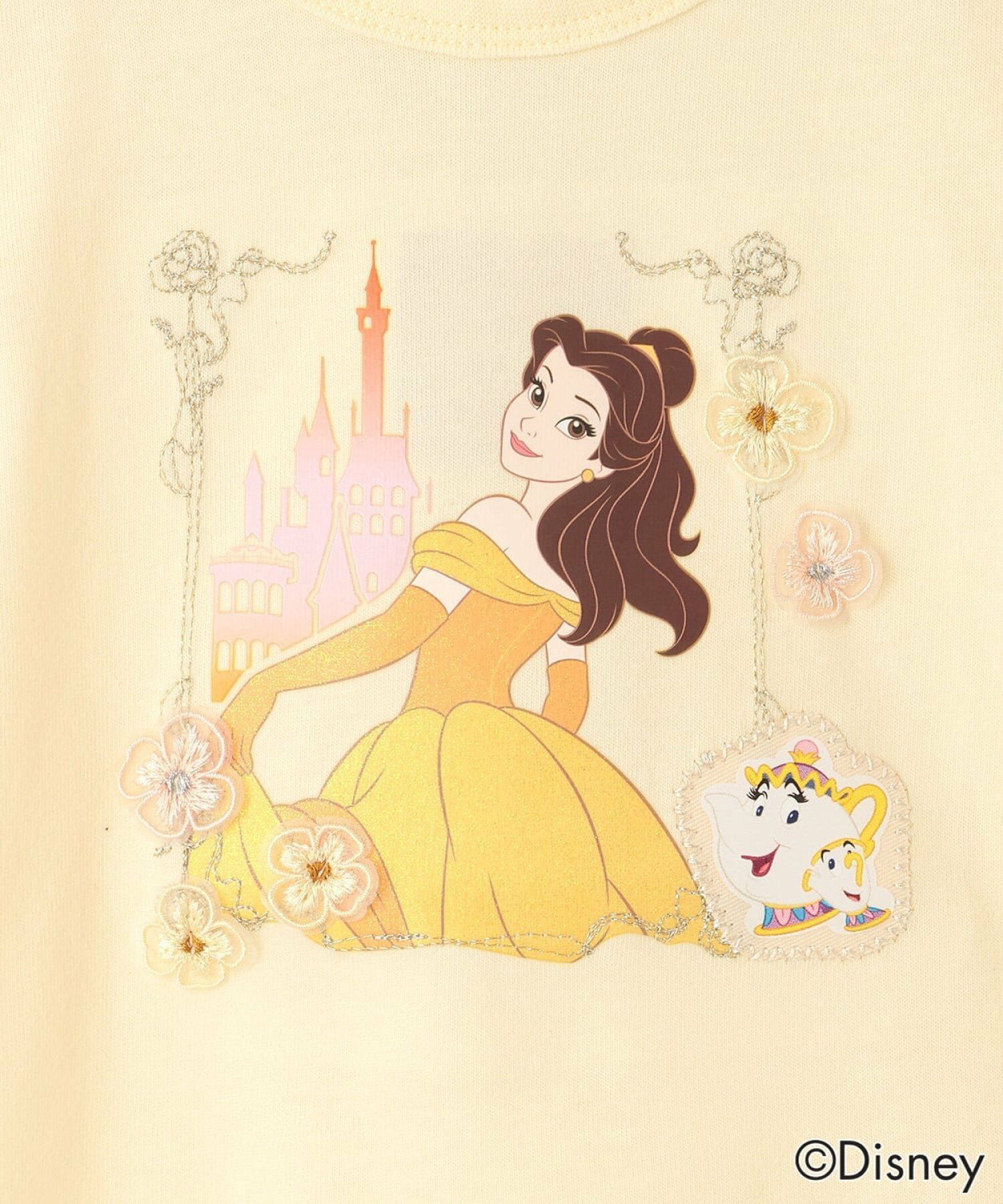 🆕【⭐訂購⭐】🌀🇯🇵 日本直送🇯🇵 #DisneyPrincess 立體花朵 貼花 刺繡 荷葉邊 短袖tee［5款選］🌀 [ELEA-0205][260623]
