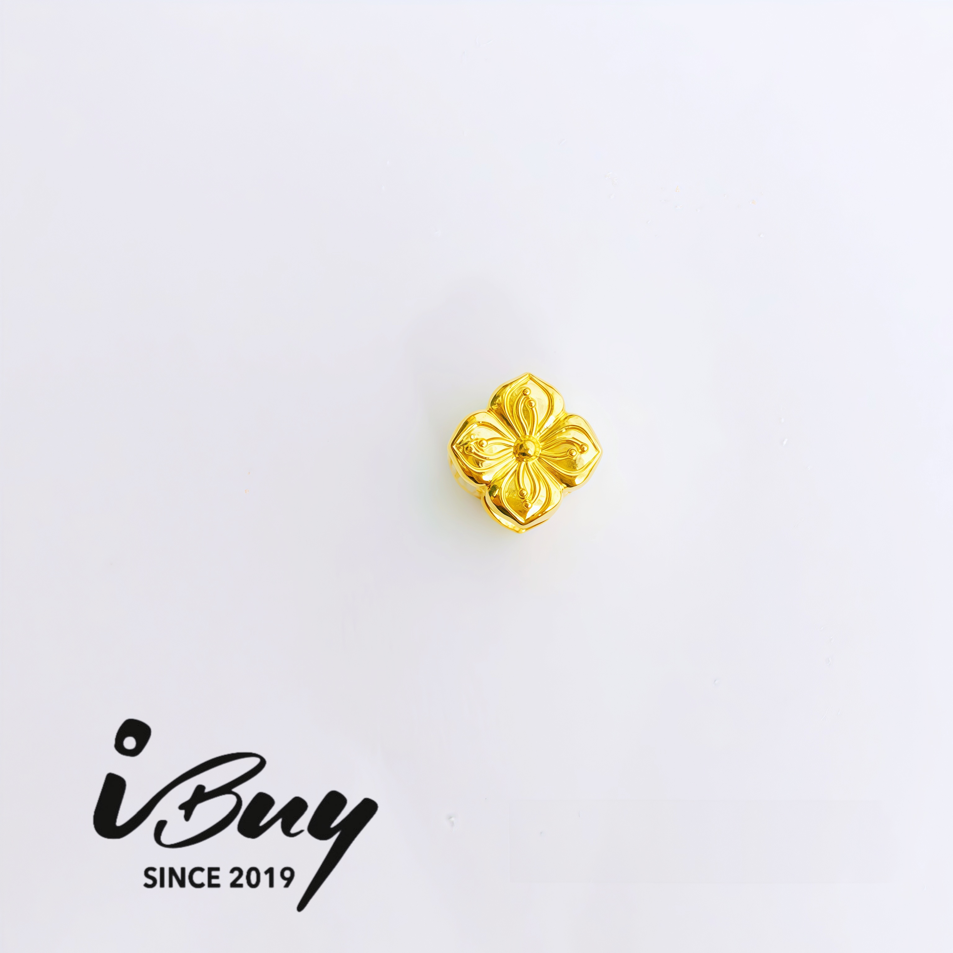916 HARD GOLD 4 PETAL FLOWER BEAD 916 硬金 四瓣花串咀