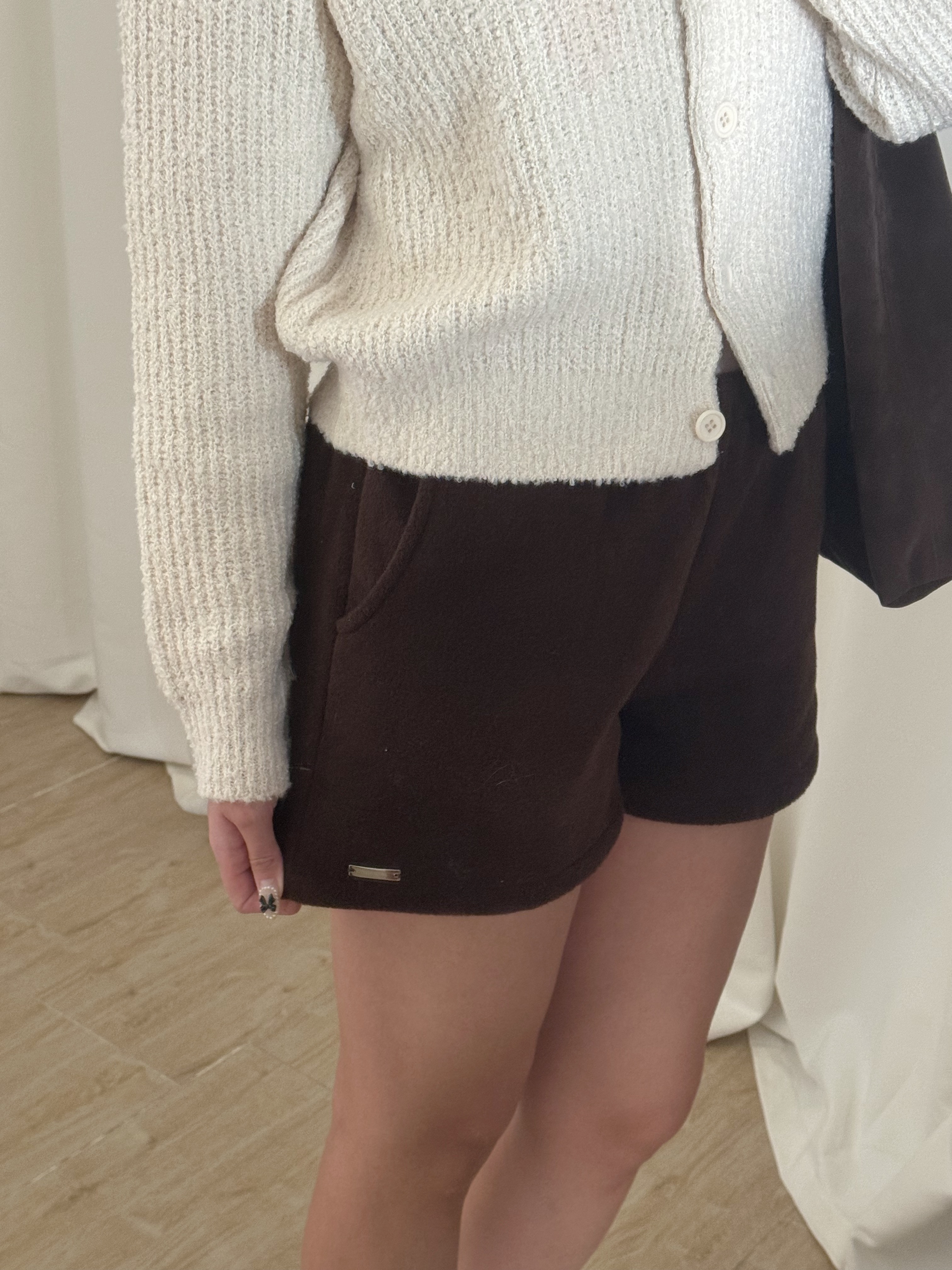 休閑絨毛短褲(三色入)