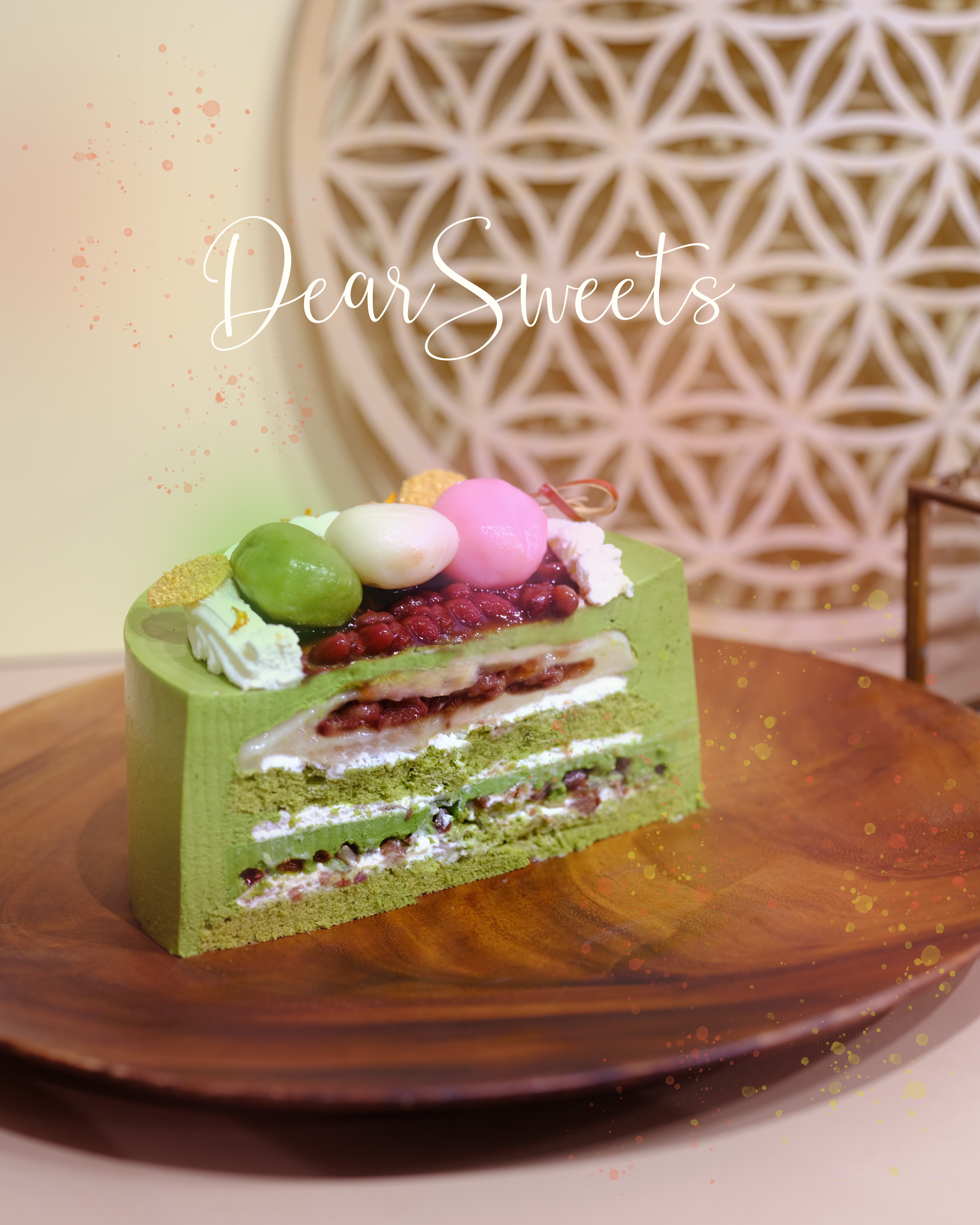 抹茶紅豆大福蛋糕