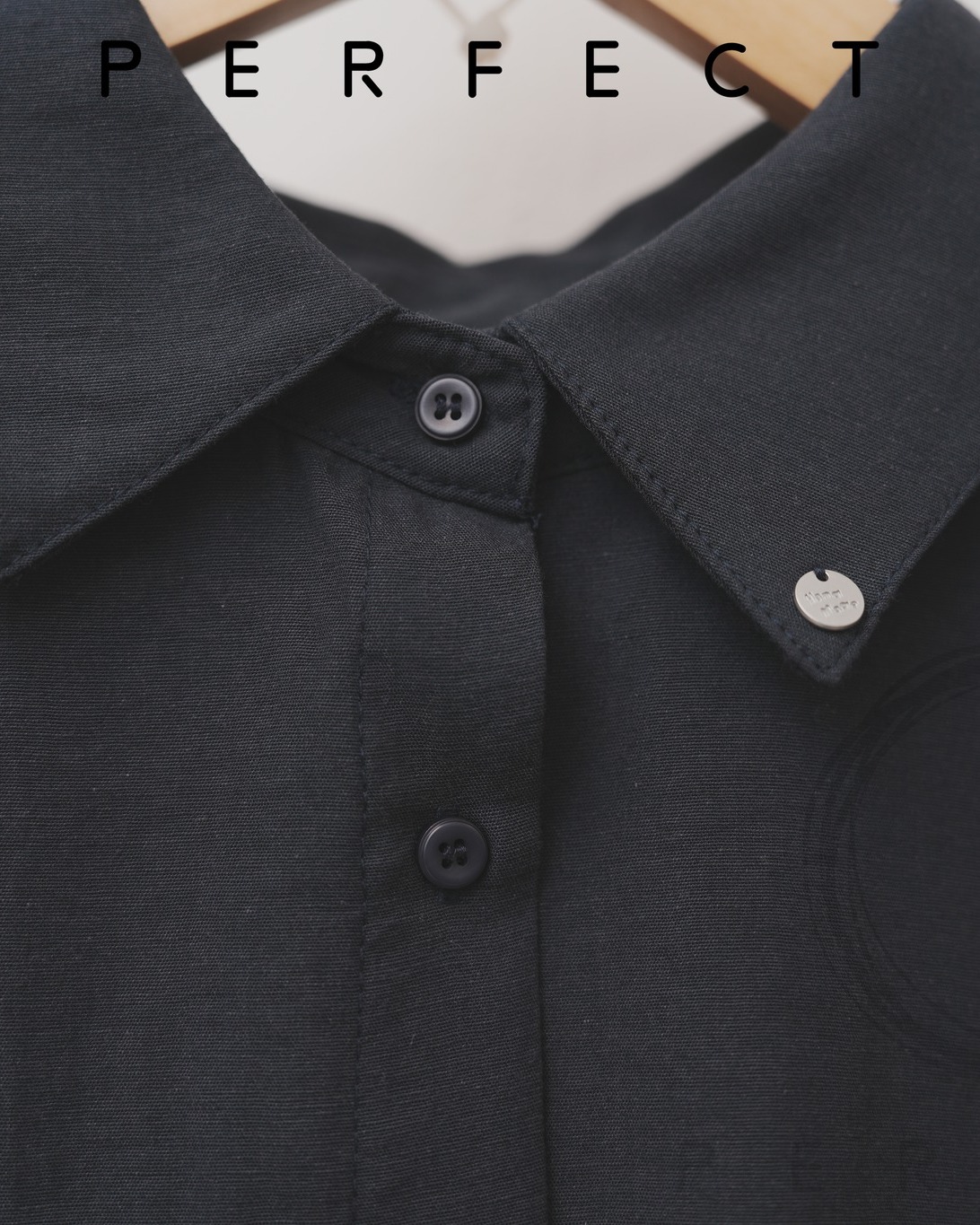 T0020_百搭氣質背心連恤衫兩件套 (氣質藏藍色)