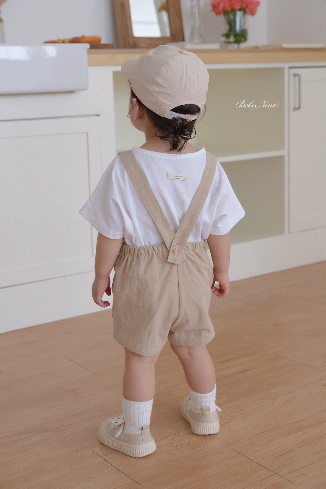 ☀️預訂 韓國直送☀️🇰🇷Bebenine兩色標籤純棉吊帶連身短褲