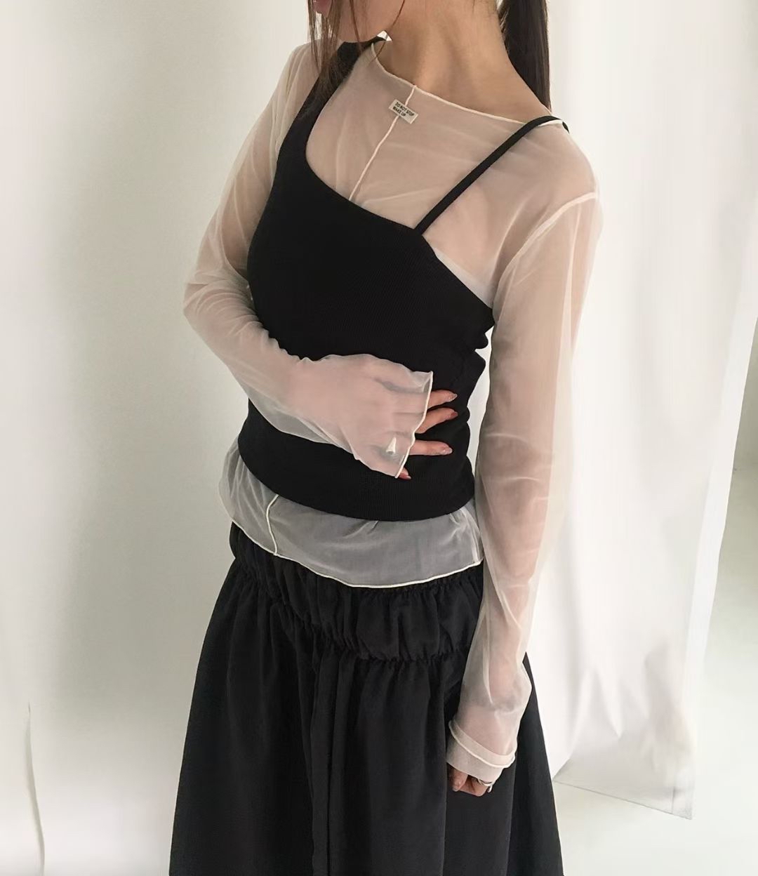 greta square neck top