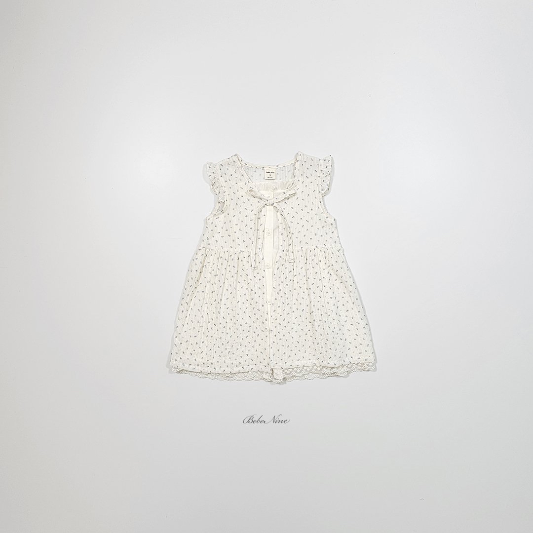 ☀️預訂 韓國直送☀️🇰🇷Bebenine兩色碎花綁帶荷葉邊背心連身裙