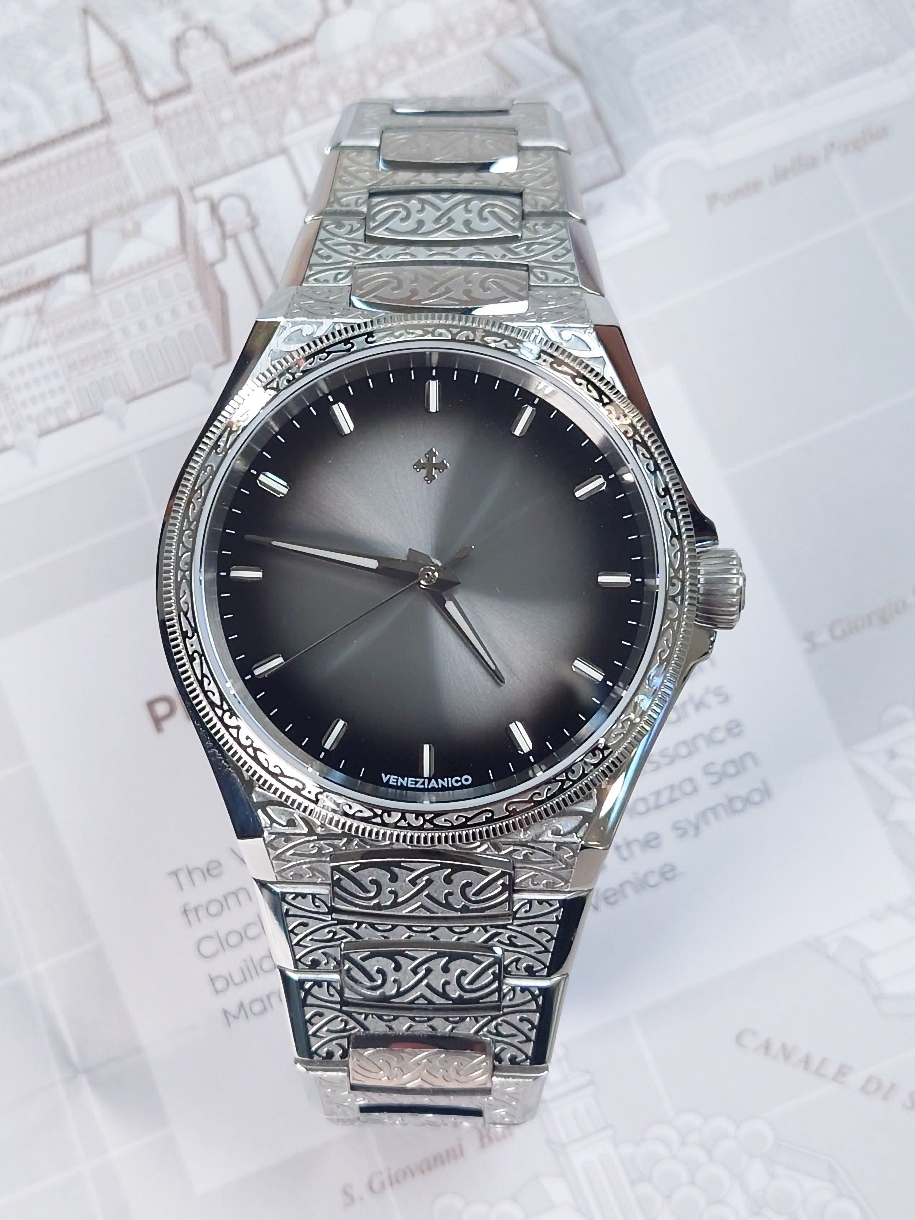 VENEZIANICO Arsenale Bizantino 雕刻藝術機械錶-6221520C