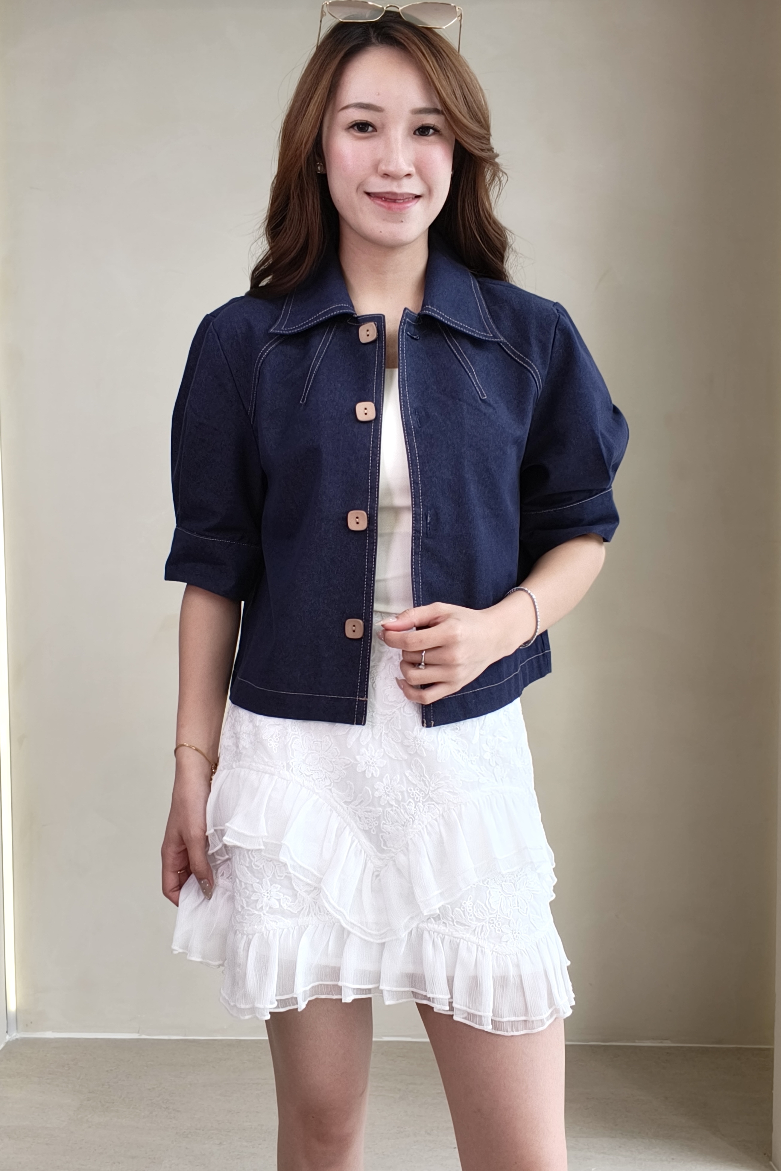 2111BB Aurora Tailored Cropped Shirt