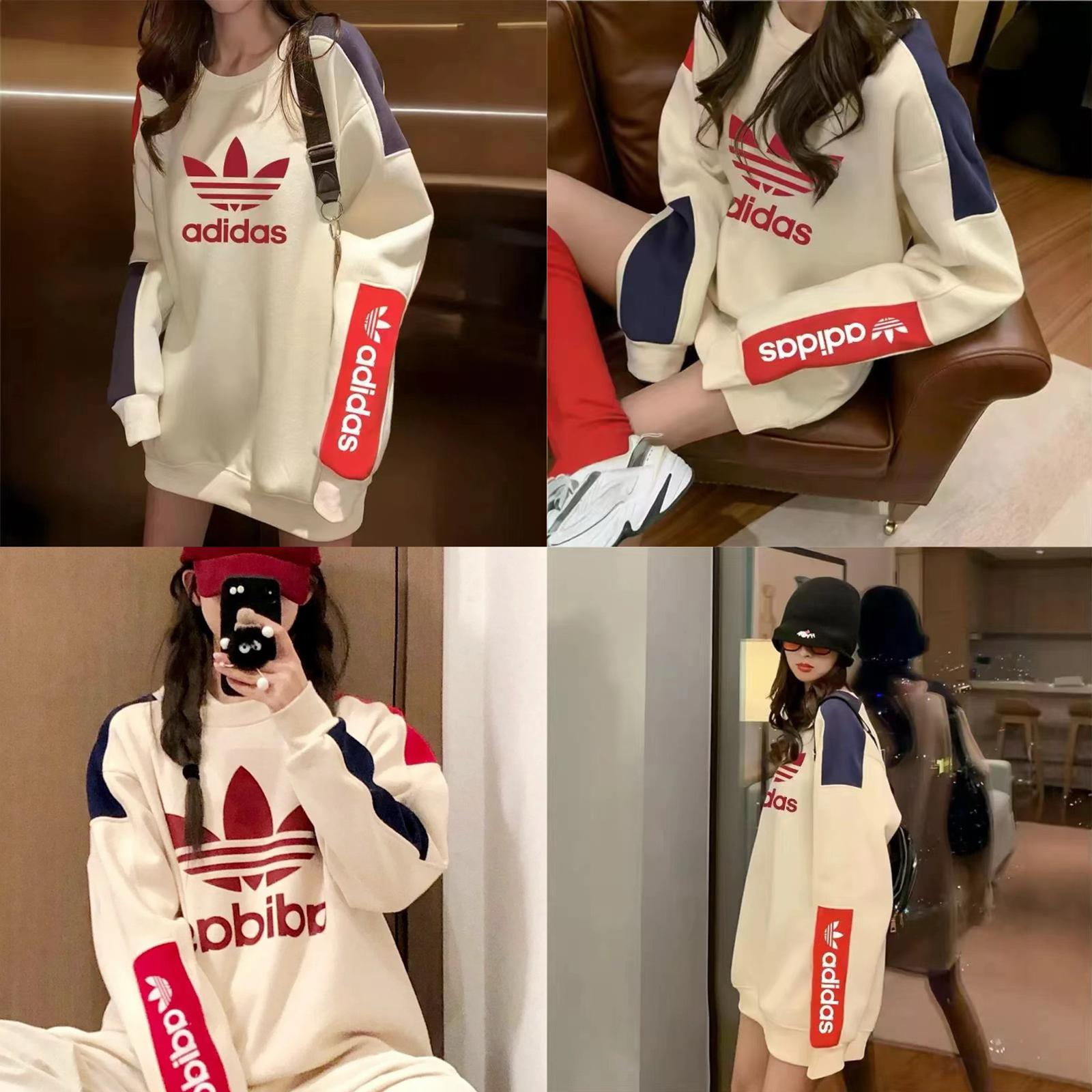 🖤Adidas三葉草🍀新款加絨撞色衛衣