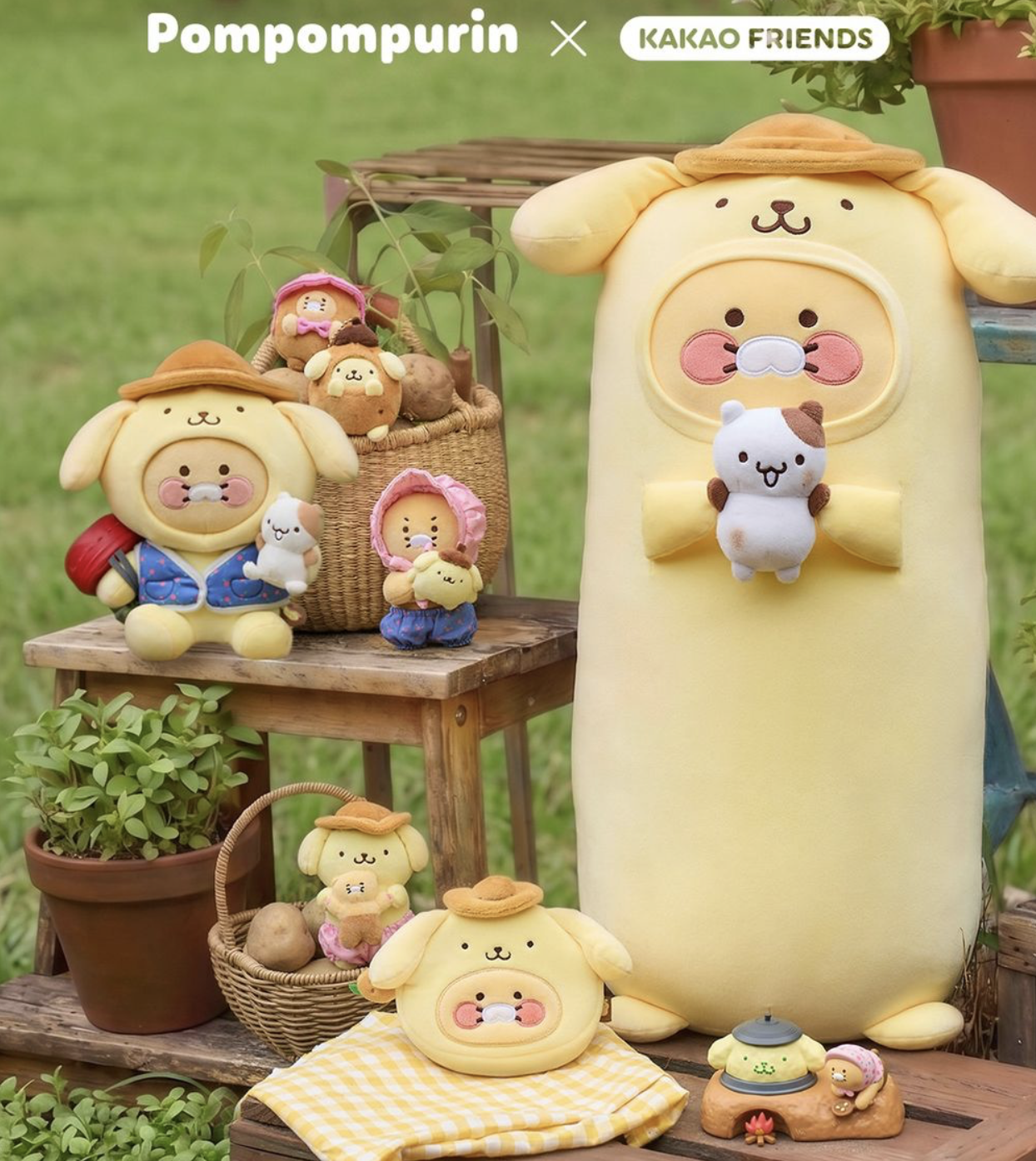 世紀聯乘｜韓國Kakao Friends X Sanrio 布甸狗 鄉村農場風 系列 治癒周邊