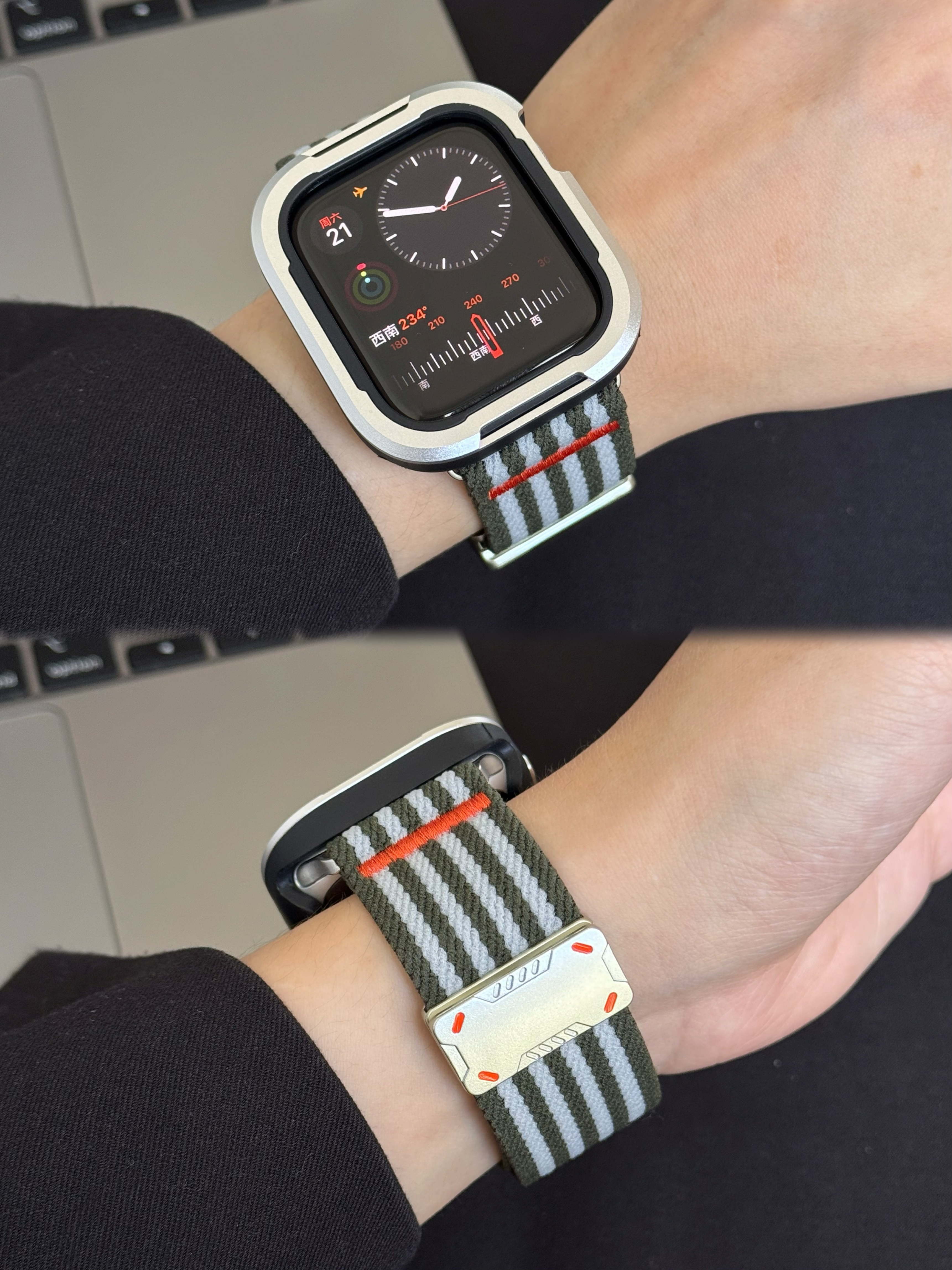 智能手錶帶 機甲工裝磁性扣系列