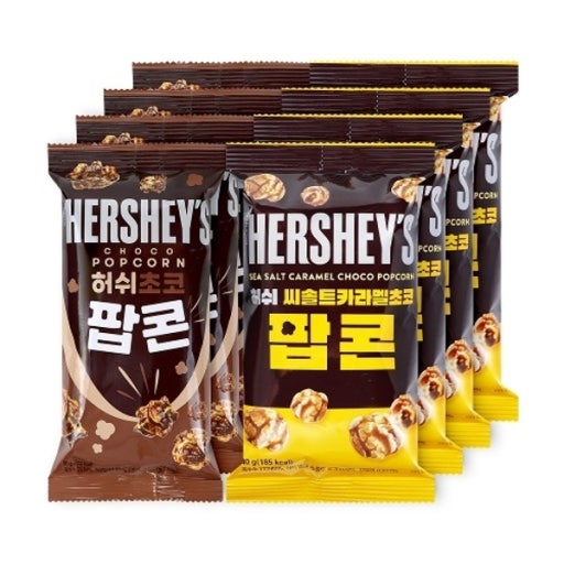 韓國 HERSHEY 爆脆 海鹽焦糖 / 朱古力 爆谷 5包/ 套 ｜ Sea Salt Caramel Choco Popcorn