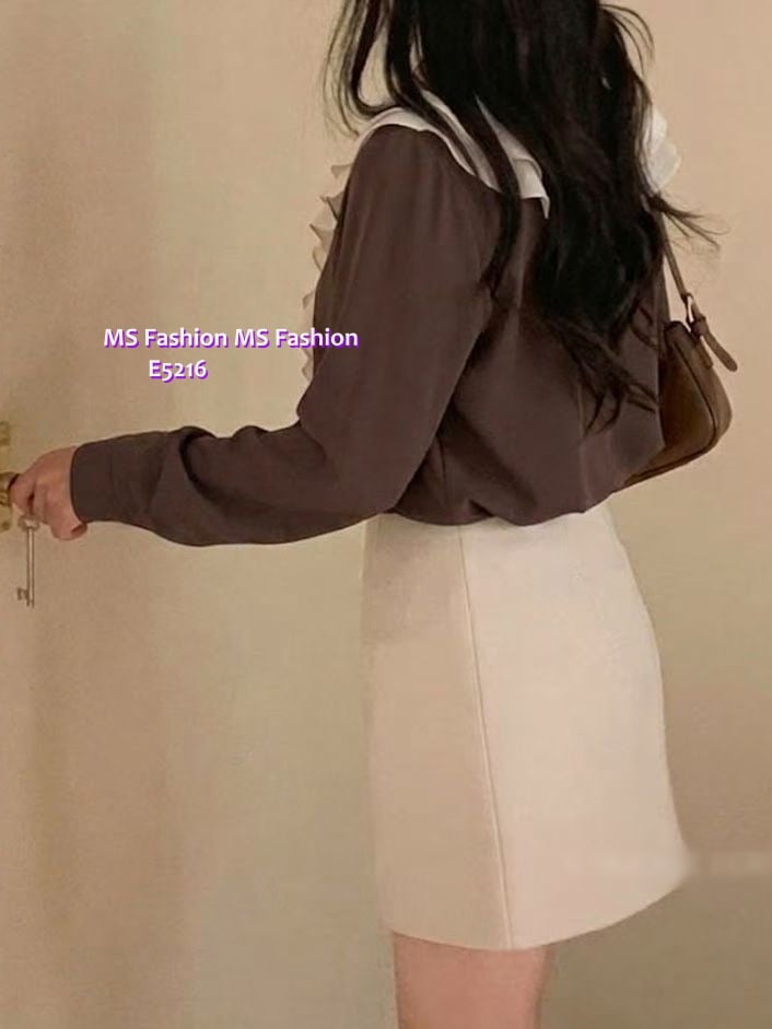 E5216 靚料雙層ruffle top