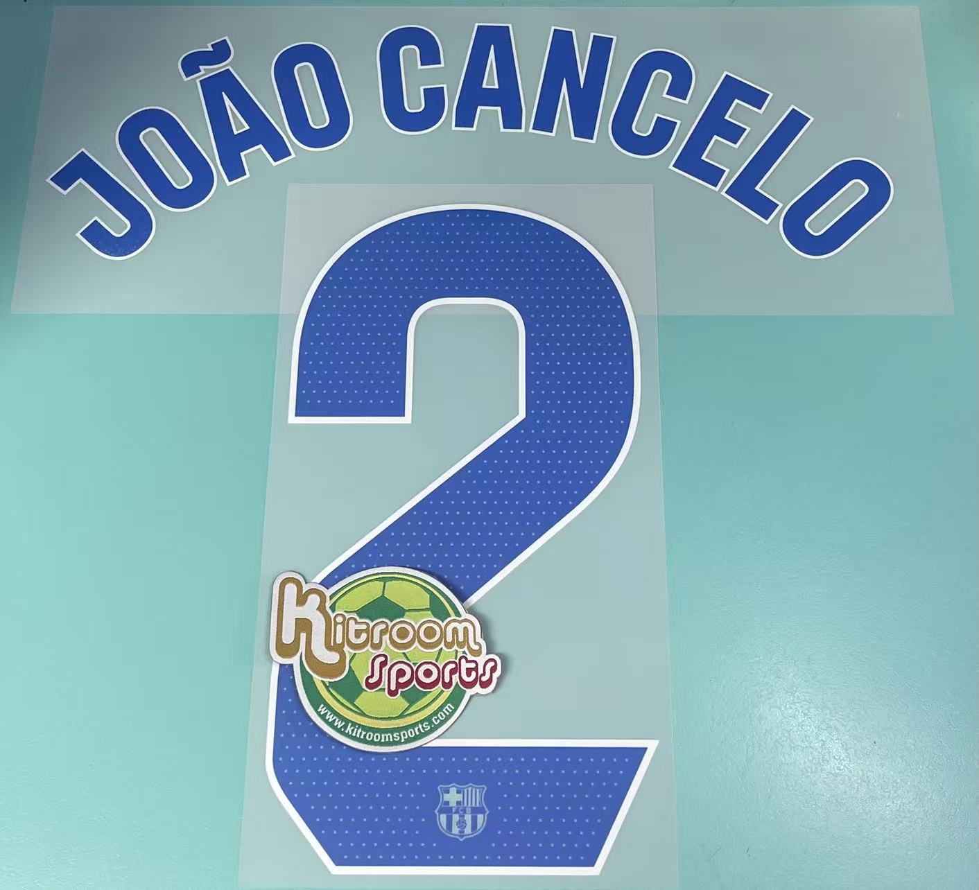 2023-24 Barcelona Away Nameset #2 JOAO CANCELO