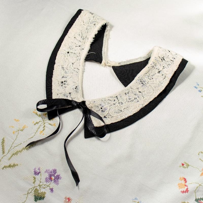 Vintage Mid-Century Handmade Lace Collar from Germany(NA0790)