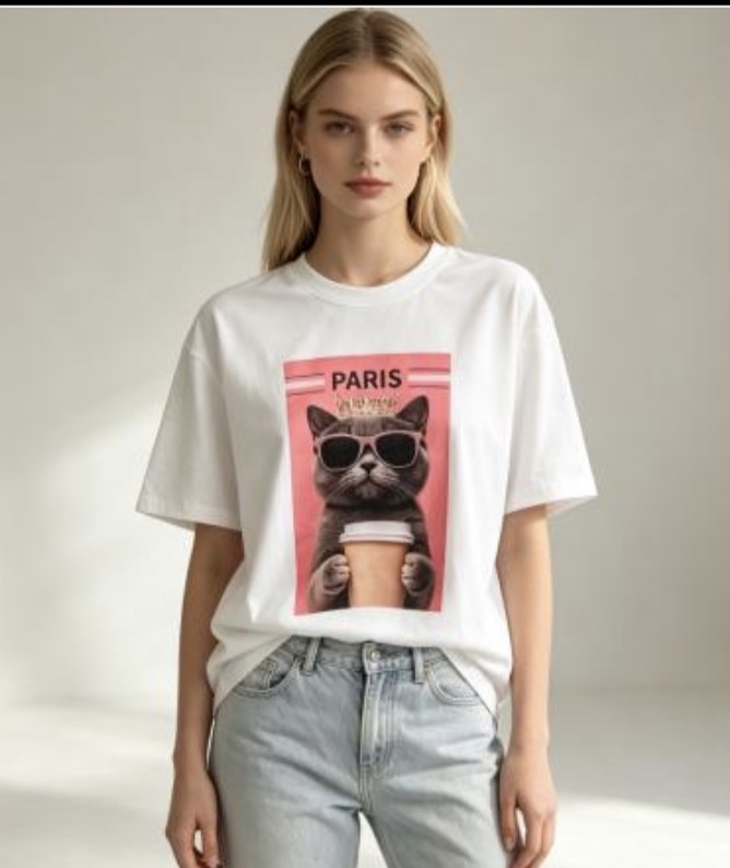 [訂購］M044 Sunglass Royal Cat Graphic Tee 