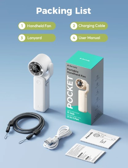 Aecooly AirGimbal 多合一旋轉高速風扇 PF04白色