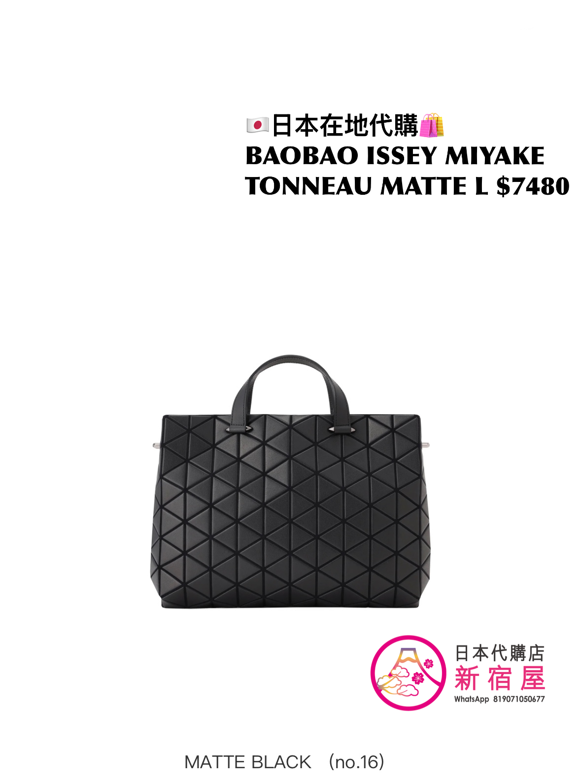 BAOBAO ISSEY MIYAKE TONNEAU MATTE L