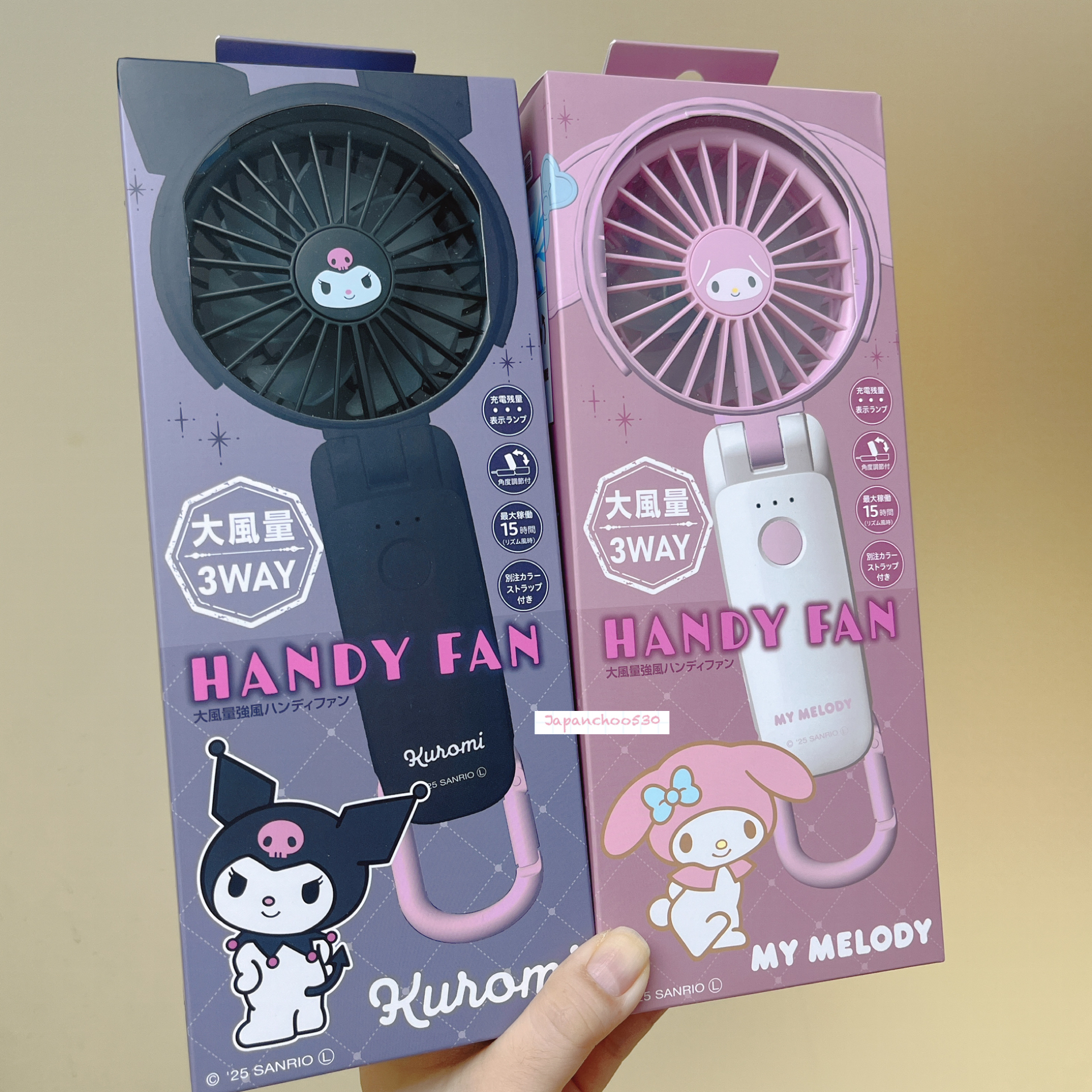 日本現貨/預訂📍日本RHYTHM x Sanrio三用風扇仔 不包郵