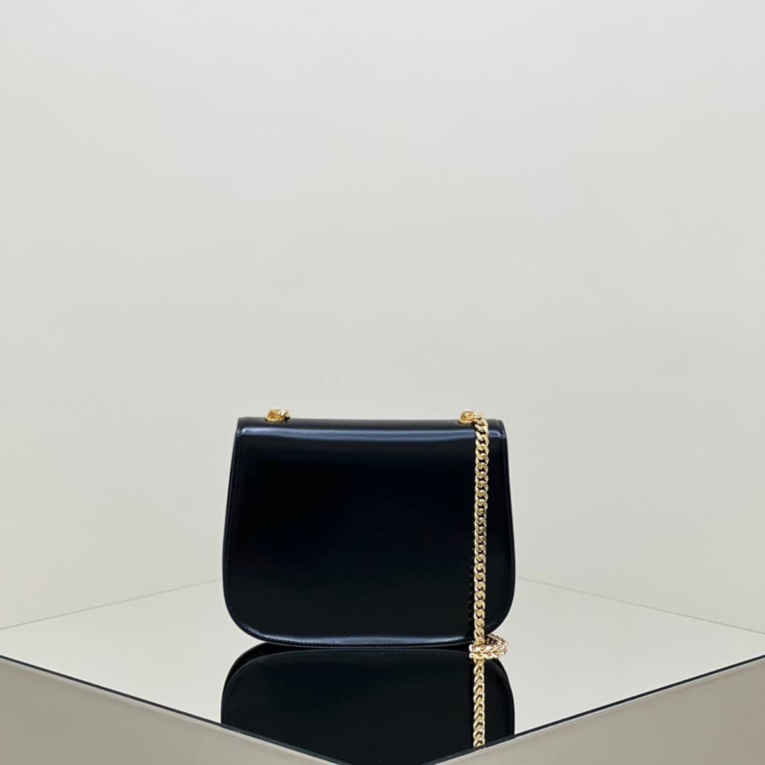 🔥大货实拍图 𝗖𝗘𝗟𝗜𝗡𝗘 ♥ 𝗕𝗘𝗦𝗔𝗖𝗘链条腋下包 型号：199273 尺寸：中号 24.5*17*4cm 尺寸：小号 19*15*6cm