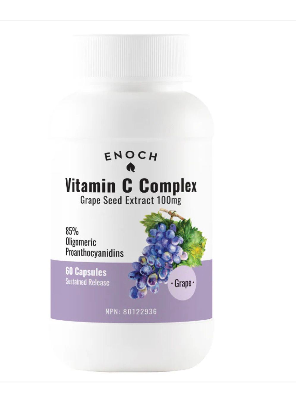 Enoch 複合維生素C緩釋膠囊 含葡萄籽萃取物 100毫克 60粒