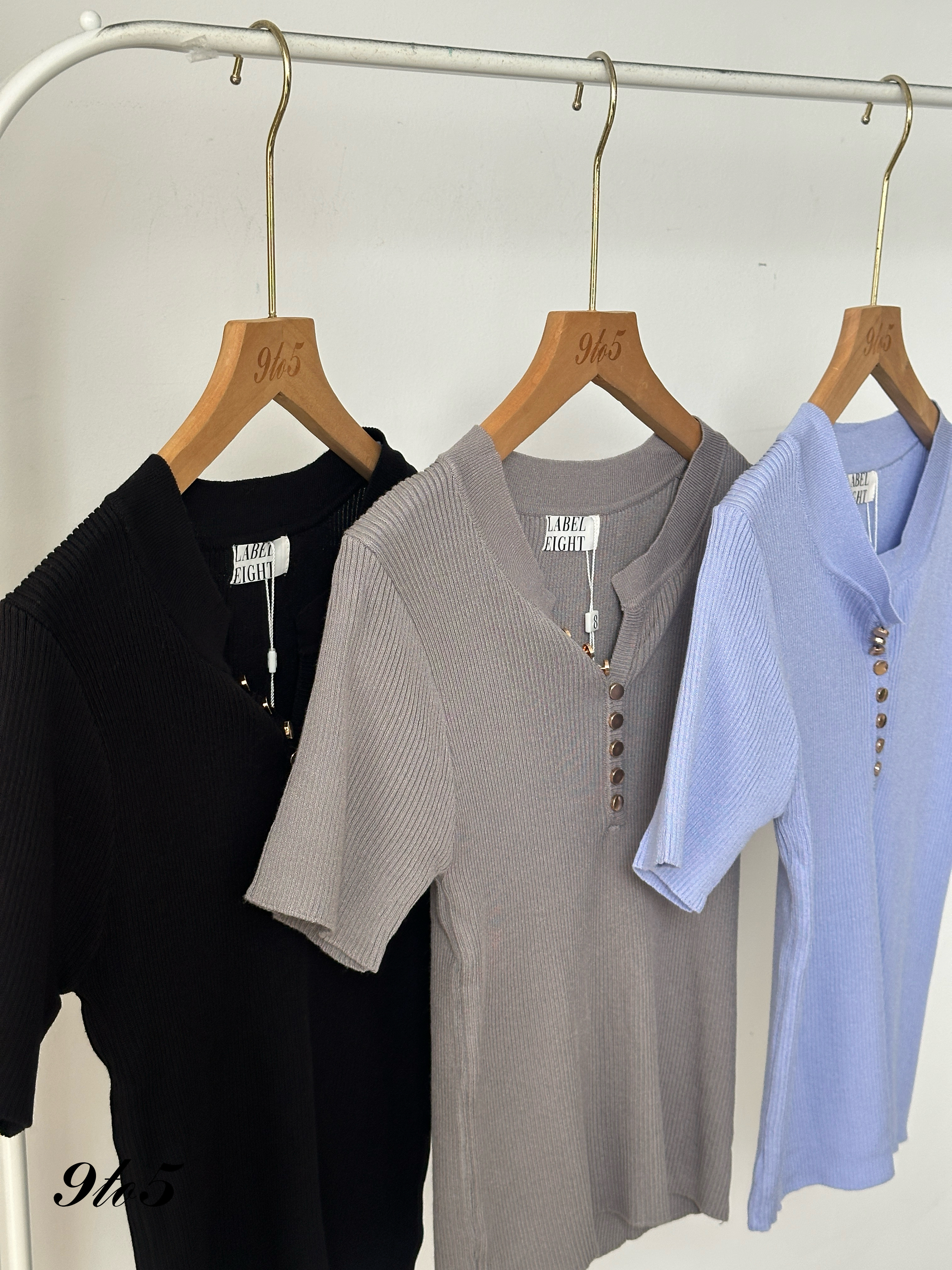 T3999 V Neck Knit Top - 6 Colors 