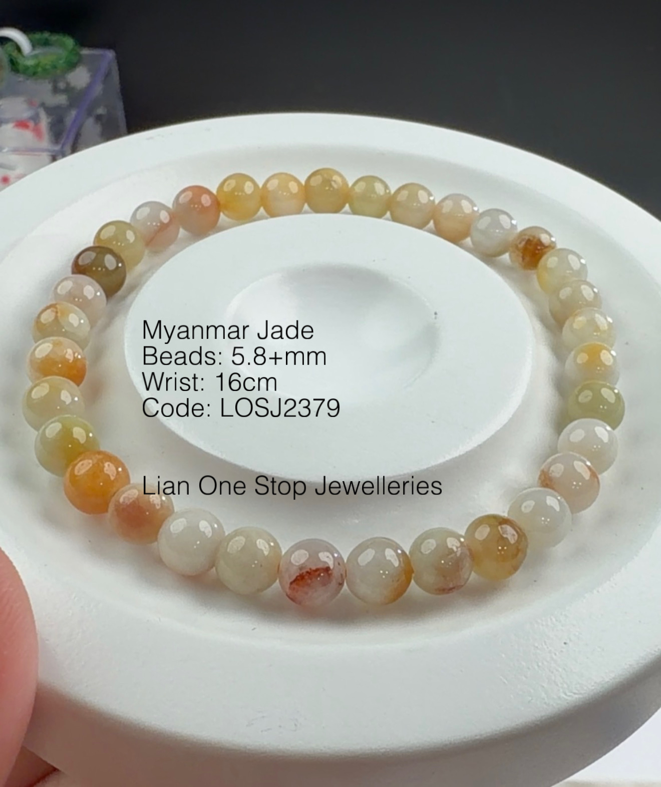 Code: LOSJ2379 Myanmar Jade 5.8+mm