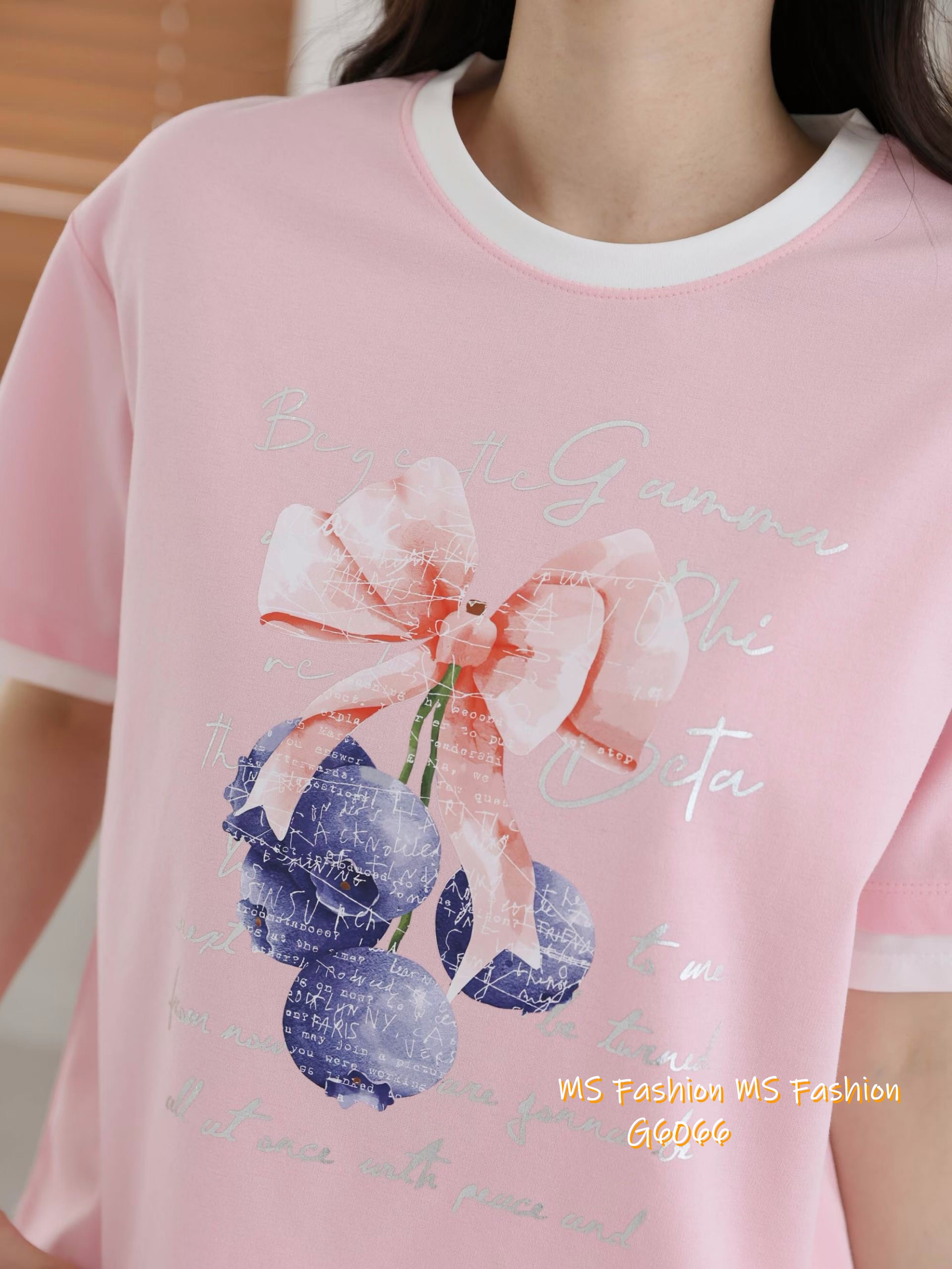 G6066 韓國🇰🇷花花字母print top