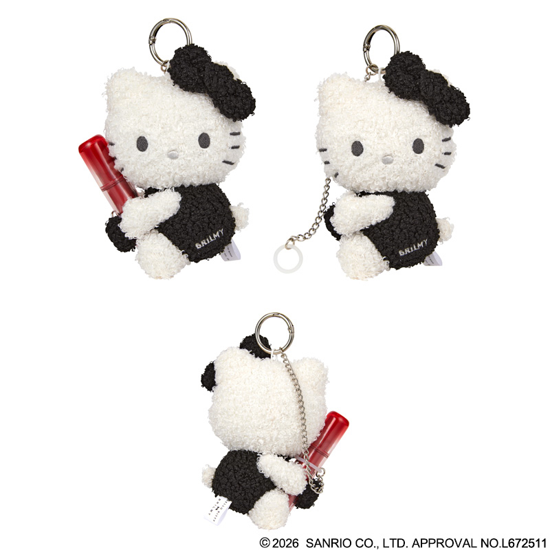 🎀【預訂】 HELLO KITTY × BRILMY 公仔唇膏掛飾 Kitty 黑色版