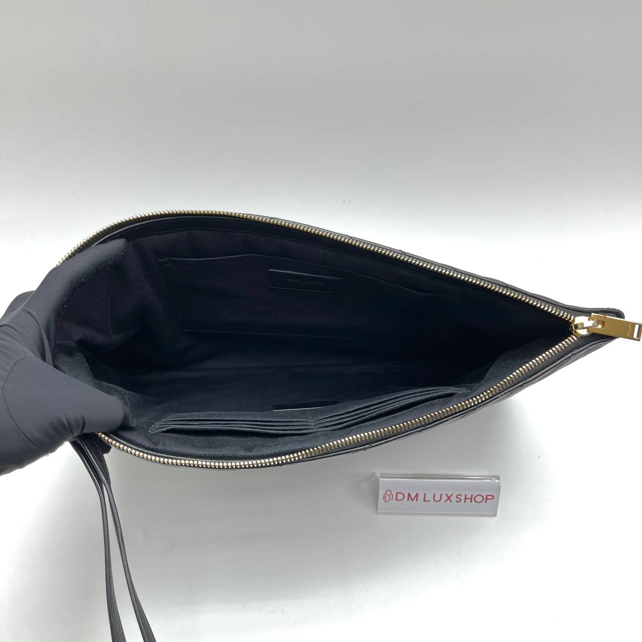 YSL Calfskin Cassandre Matelasse Tablet Pouch