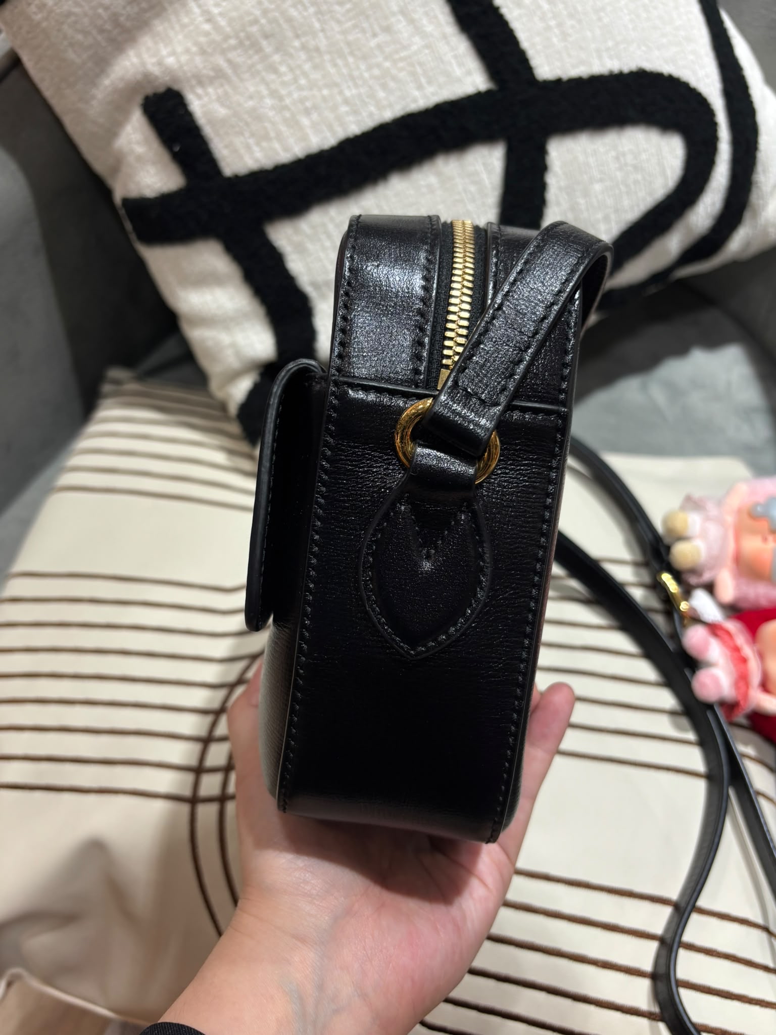 Gucci horsebit 1955 camera bag 黑金牛皮,100%Authentic, 98%New ✅專門店收據✅Tap✅Dust bag